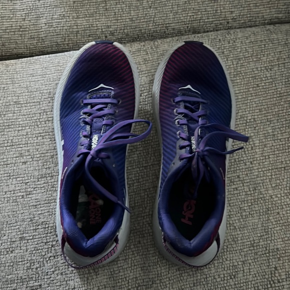 Hoka One One Shoes - purple and blue Hoka shoes! women’s size 8.5 loved condition!